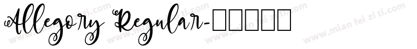 Allegory Regular字体转换